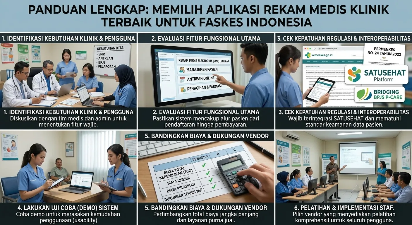 Infografis panduan memilih software apotek